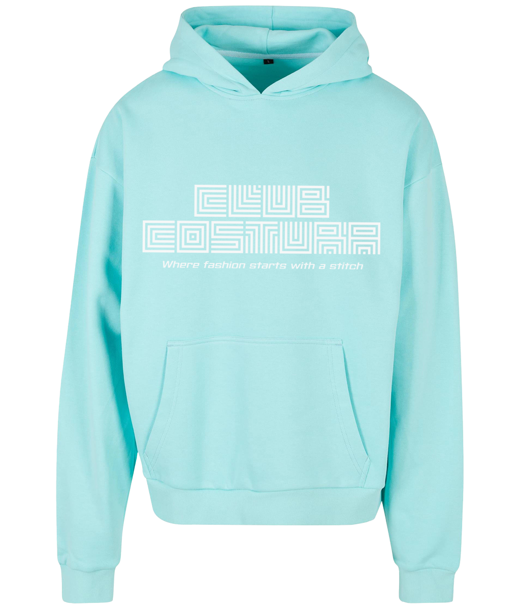 Club Costura ● Ultra Heavy Cotton Box Hoodie ● Ocean Blue