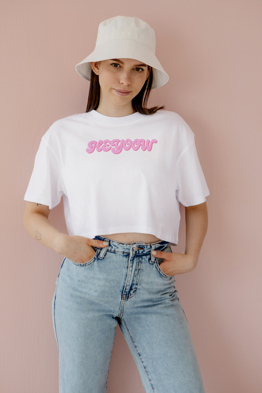 Bubble ● Croptop ● White - Pink