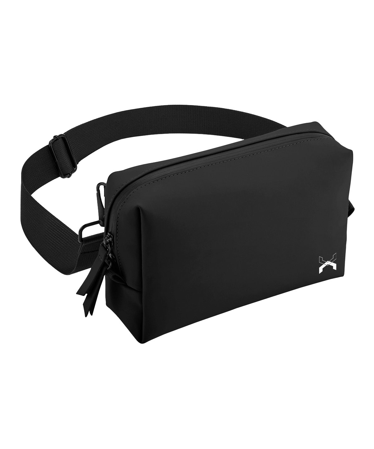 Low Key ● Matte PU Cross Body Bag ● Black - White