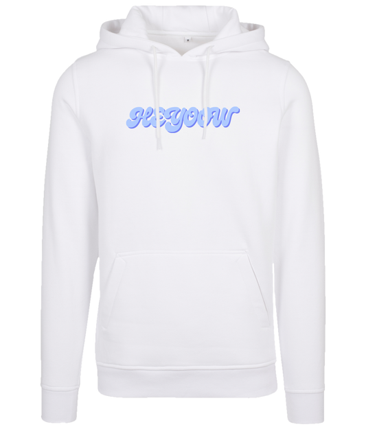 Bubble ● Hoodie ● White - Blue