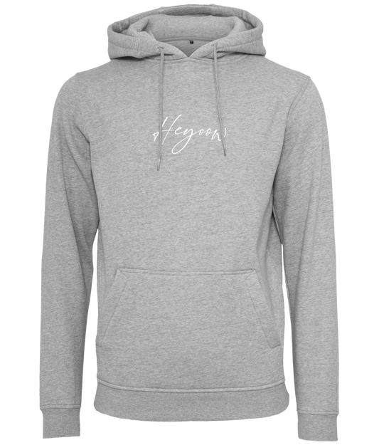 Written ● Hoodie ● Heather Grey - White