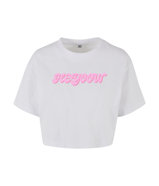 Bubble ● Croptop ● White - Pink