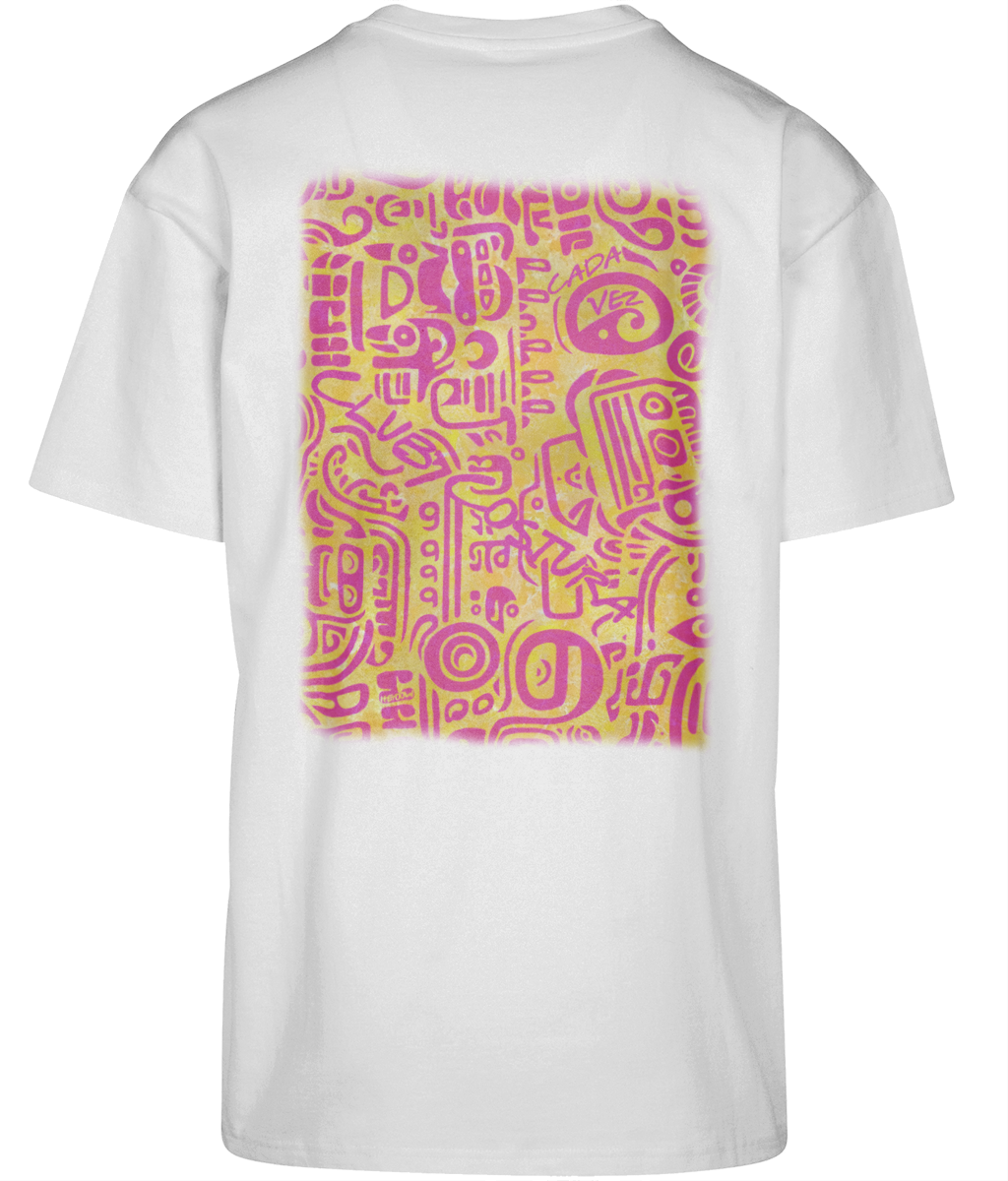 Cada Vez ● Shirt ● Yellow Pink ● Oversized ● White