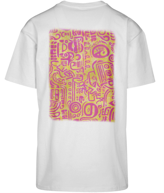 Cada Vez ● Shirt ● Yellow Pink ● Oversized ● White