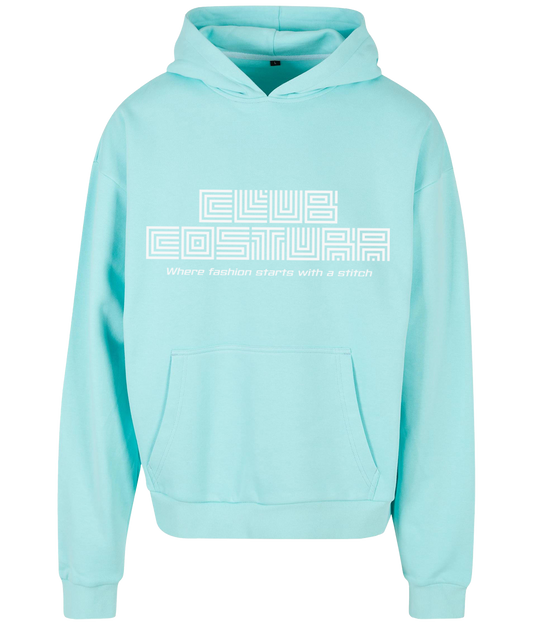 Club Costura ● Ultra Heavy Cotton Box Hoodie ● Ocean Blue