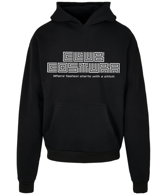 Club Costura ● Ultra Heavy Cotton Box Hoodie ● Black