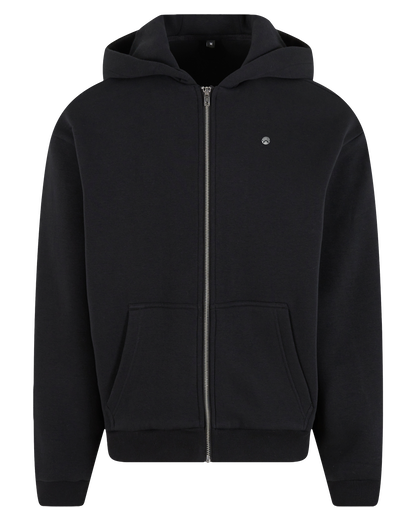 Forged ● Fluffy Zip Hoodie ● Black