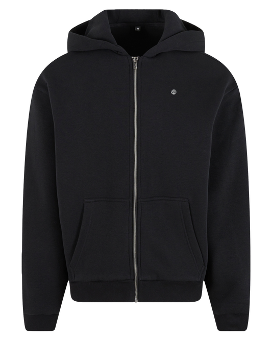 Forged ● Fluffy Zip Hoodie ● Black