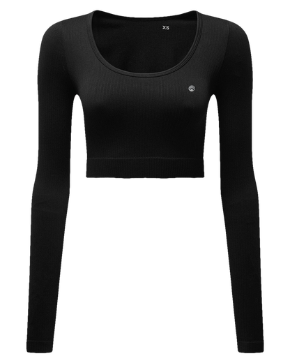 Forged ● Ribbed Croptop Long Sleeve ● Black