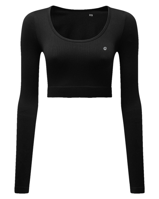 Forged ● Ribbed Croptop Long Sleeve ● Black
