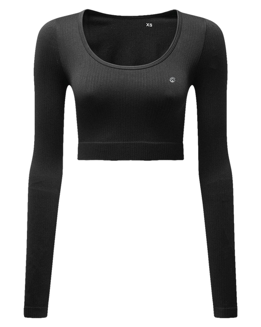 Forged ● Ribbed Croptop Long Sleeve ● Charcoal