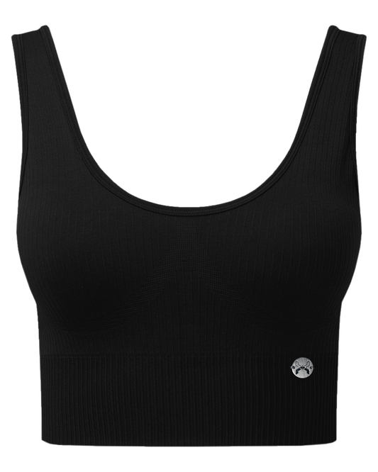 Forged ● Ribbed Sports Bra ● Black