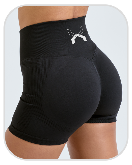 Low Key ● Recycled Scrunch Shorts ● Black