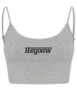 Strada ● Fashion Cropped Top ● Heather - Black