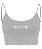 Strada ● Fashion Cropped Top ● Heather - White