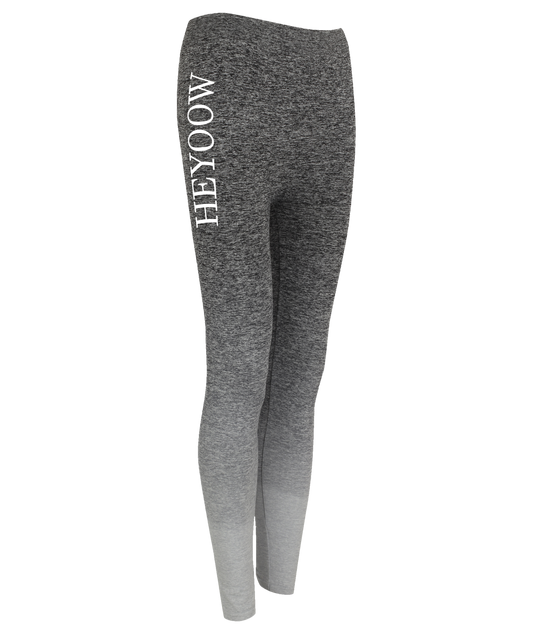 Type ● Seamless Fade Out Legging ● Dark Grey - Light Grey Marl