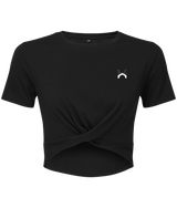 Low Key ● Twist Crop Top ● Black - White