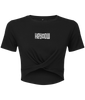 Wildlife ● Twist Crop Top ● Black - White