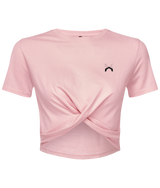 Low Key ● Twist Crop Top ● Pink - Black