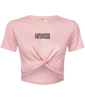 Wildlife ● Twist Crop Top ● Light Pink - Black
