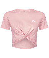 Low Key ● Twist Crop Top ● Pink - White