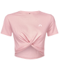 Low Key ● Twist Crop Top ● Pink - White