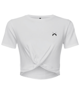 Low Key ● Twist Crop Top ● White - Black