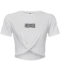 Wildlife ● Twist Crop Top ● White - Black