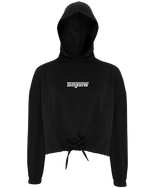 Strada ● Cropped Oversize Hoodie ● Black - White