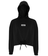 Wildlife ● Cropped Oversize Hoodie ● Black - White