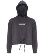 Strada ● Cropped Oversize Hoodie ● Charcoal - White