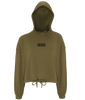 Wildlife ● Cropped Oversize Hoodie ● Olive - Black