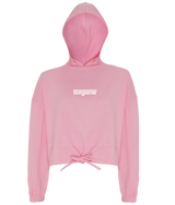 Strada ● Cropped Oversize Hoodie ● Light Pink - White