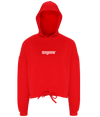 Strada ● Cropped Oversize Hoodie ● Red - White