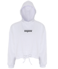 Strada ● Cropped Oversize Hoodie ● White - Black