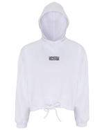 Wildlife ● Cropped Oversize Hoodie ● White - Black