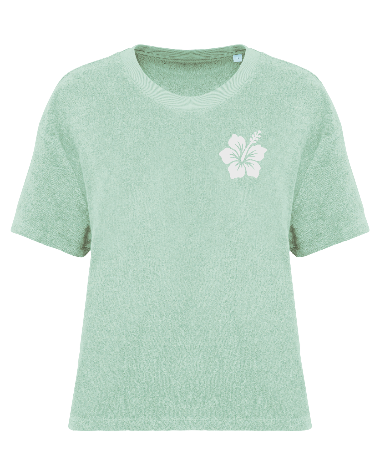 Hibiscus Flower ● Towelling Shirt ● Brook Green