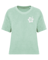Hibiscus Flower ● Towelling Shirt ● Brook Green