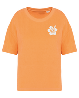 Hibiscus Flower ● Towelling Shirt ● Apricot