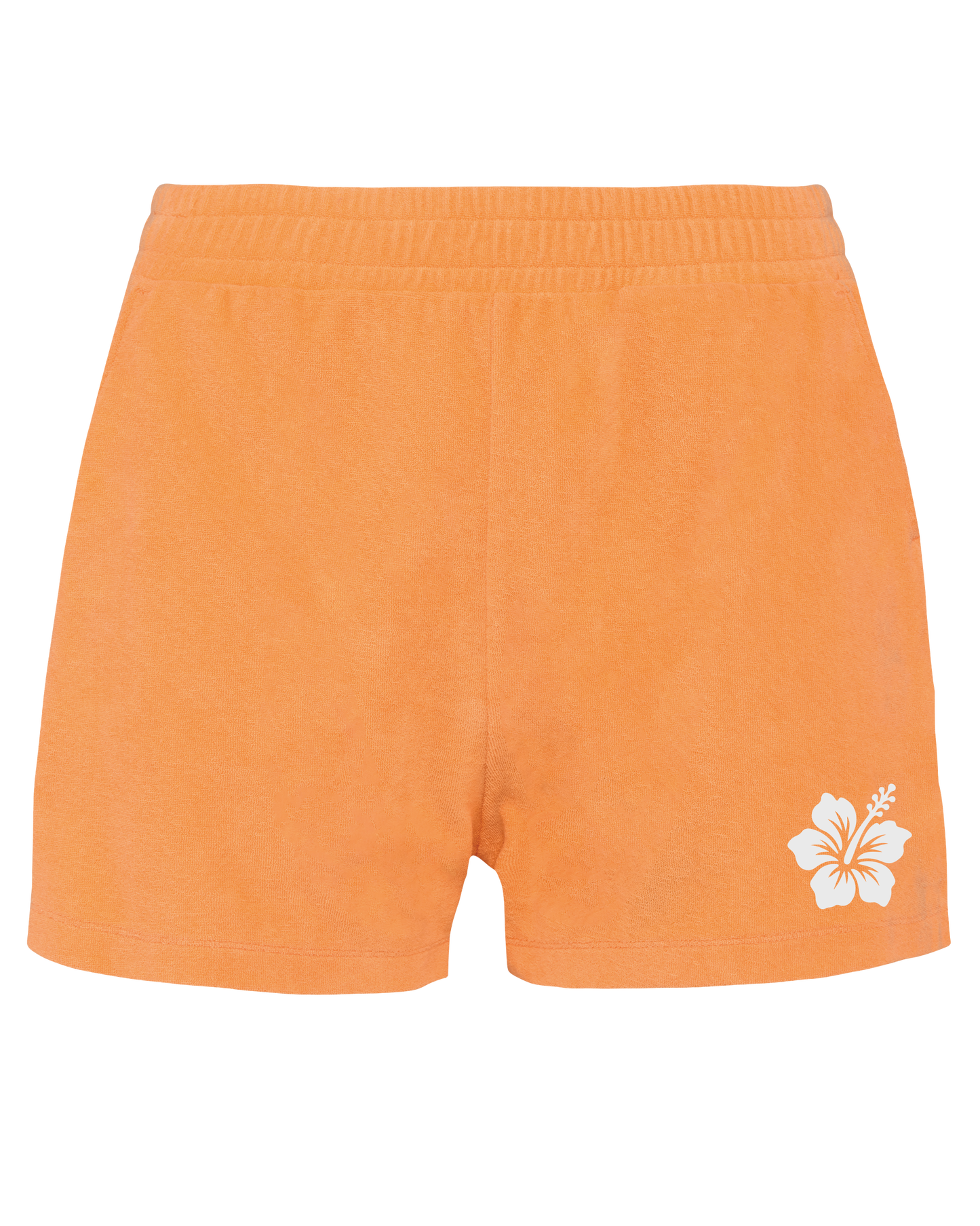 Hibiscus Flower ● Towelling Short ● Apricot