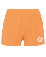 Hibiscus Flower ● Towelling Short ● Apricot