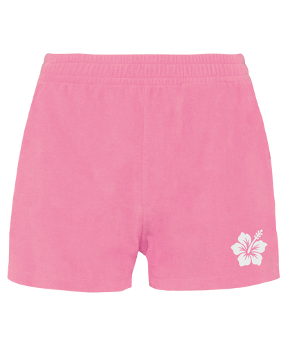 Hibiscus Flower ● Towelling Short ● Candy Rose