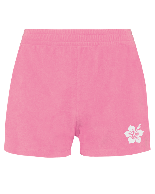 Hibiscus Flower ● Towelling Short ● Candy Rose