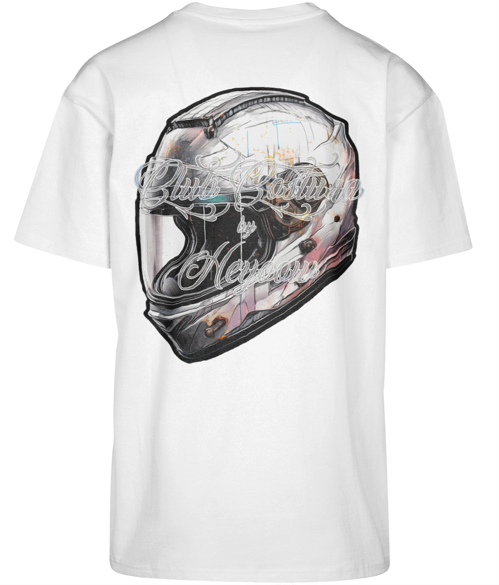 Velocidad casco de carreras ● Shirt ● Oversized ● White