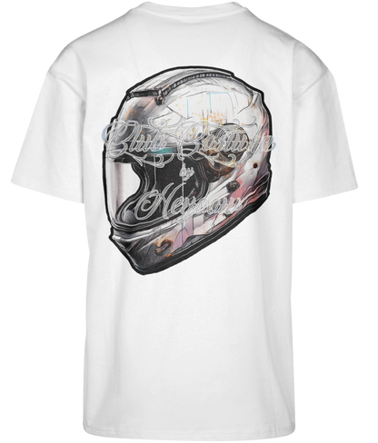 Velocidad casco de carreras ● Shirt ● Oversized ● White